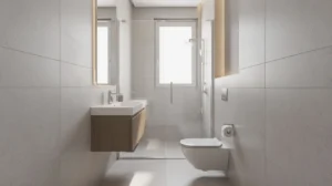 salle de bain en longueur