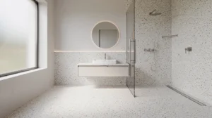 salle de bain terrazzo